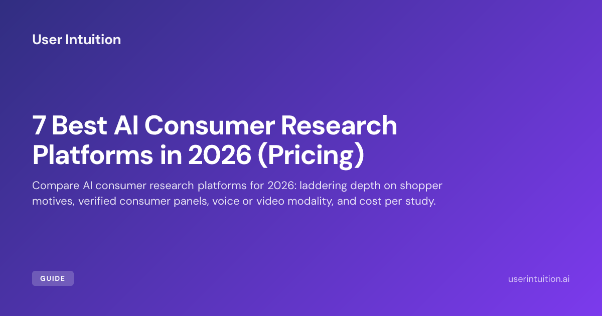 7 Best AI Consumer Research Platforms in 2026 (Pricing)