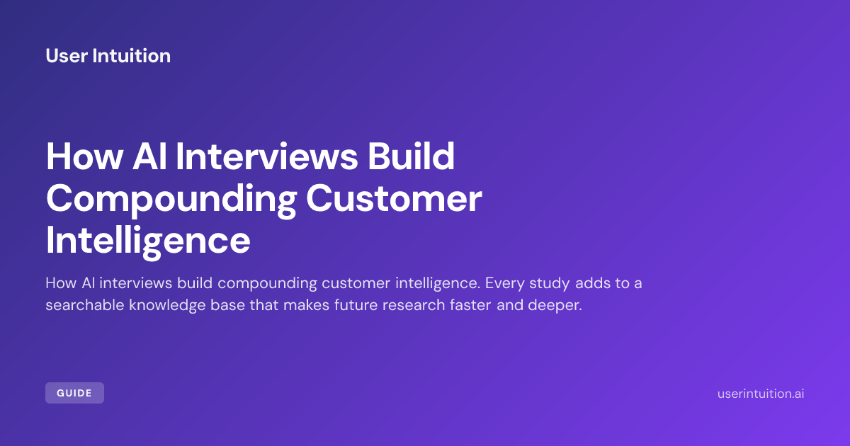 How AI Interviews Build Compounding Customer Intelligence