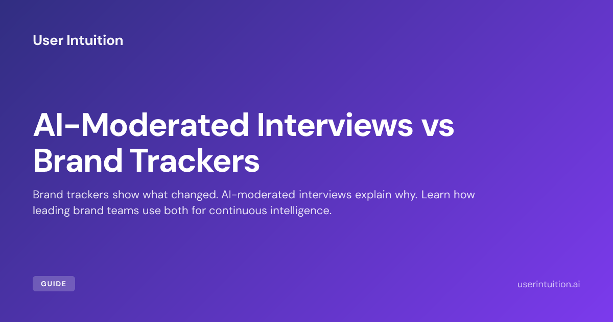 AI-Moderated Interviews vs Brand Trackers