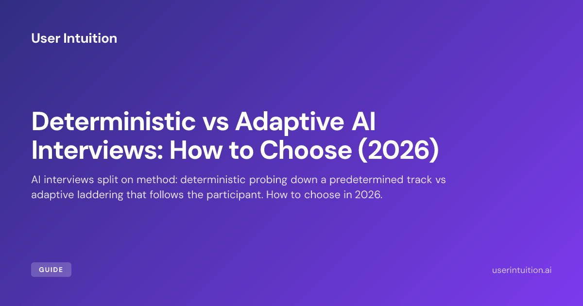 Deterministic vs Adaptive AI Interviews: How to Choose (2026)