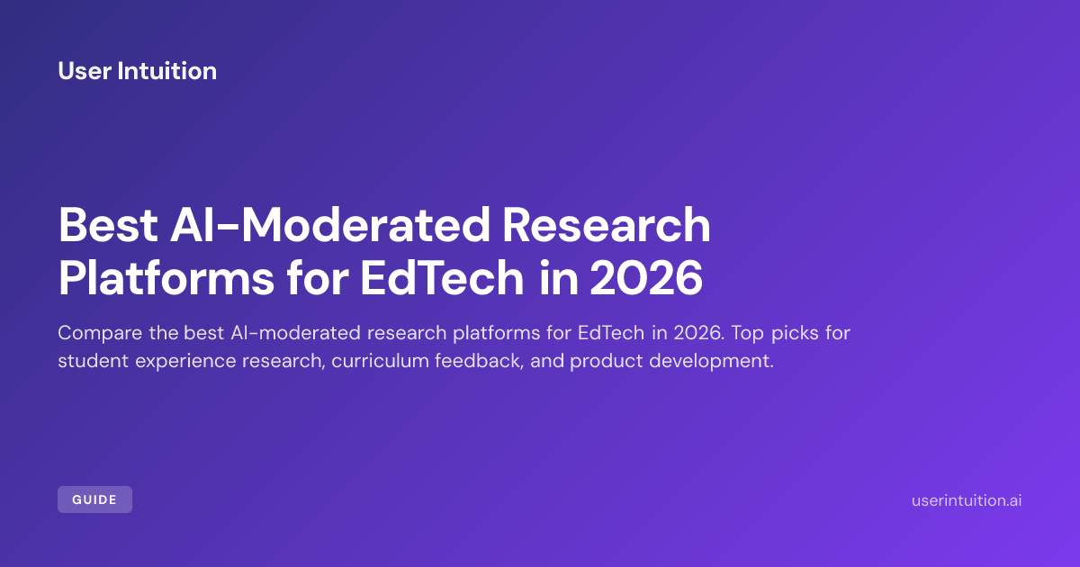 Best AI-Moderated Research Platforms for EdTech in 2026