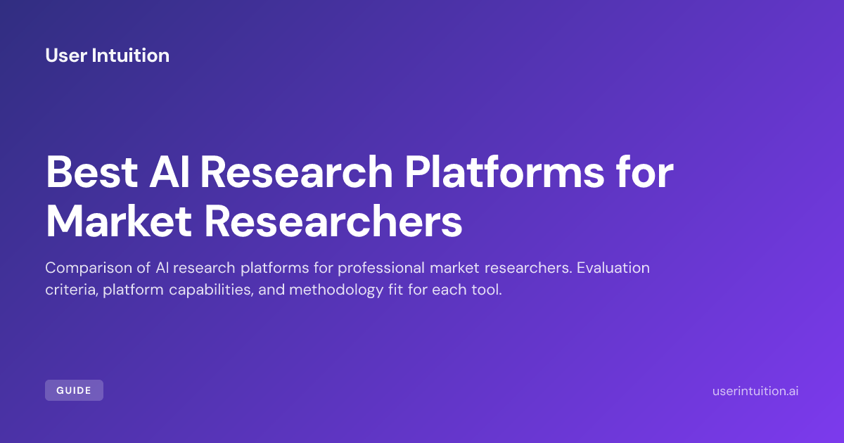 Discuss Reseearch Platform Best AI Research Platforms for Market Researchers