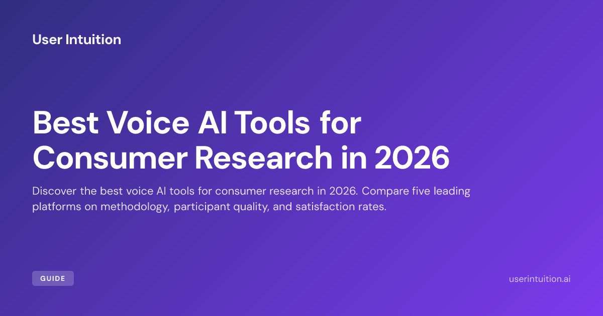 Best Voice AI Tools for Consumer Research in 2026