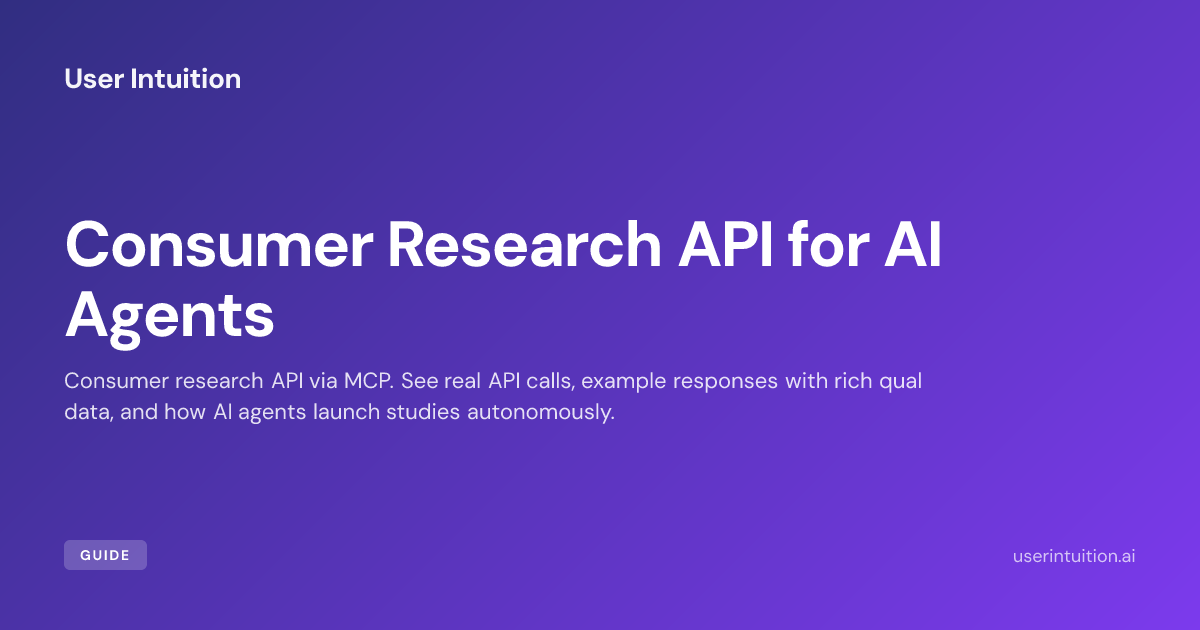 Consumer Research API for AI Agents