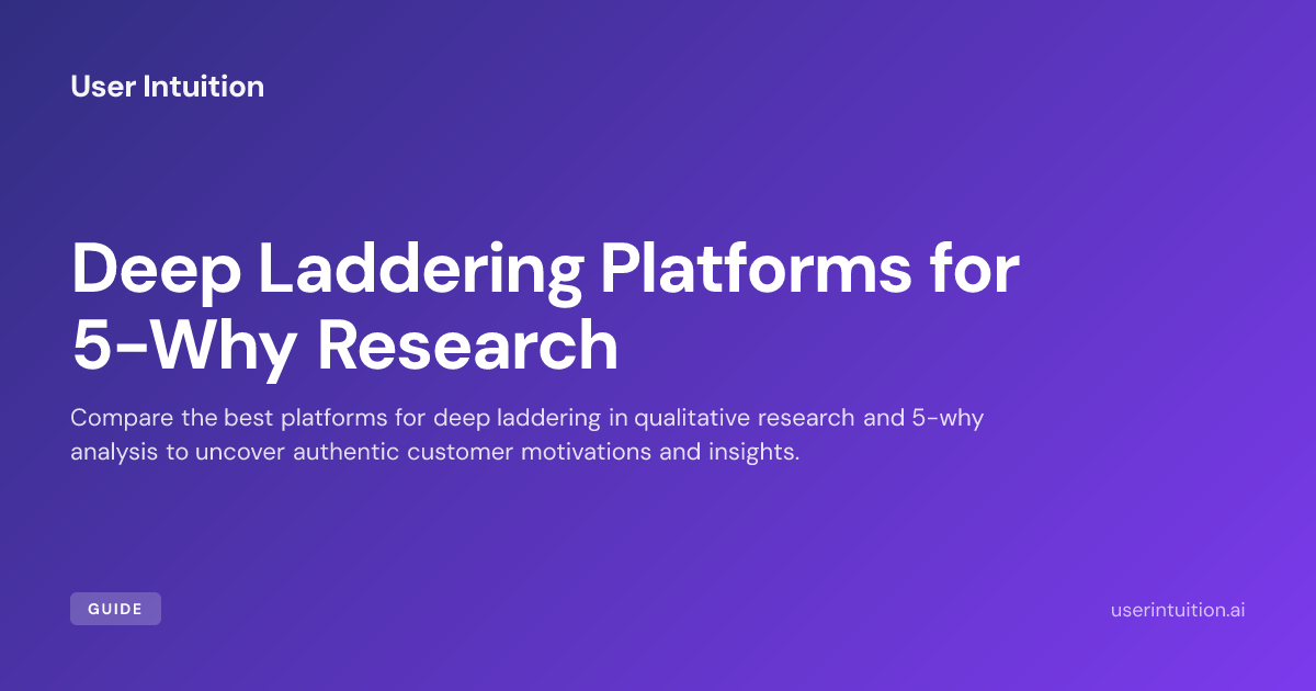 Deep Laddering Platforms for 5-Why Research
