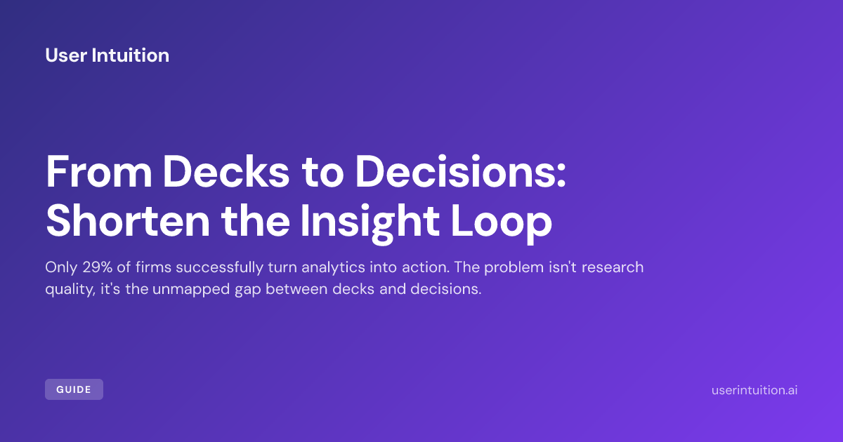 From Decks to Decisions: Shorten the Insight Loop