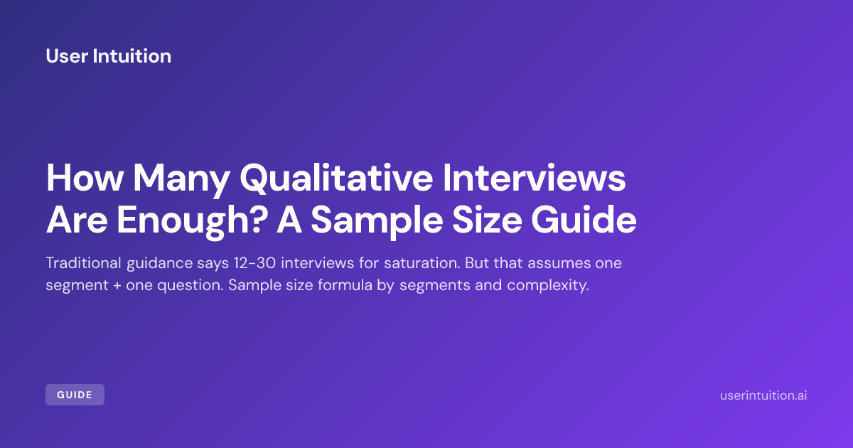 How Many Qualitative Interviews Are Enough? A Sample Size Guide