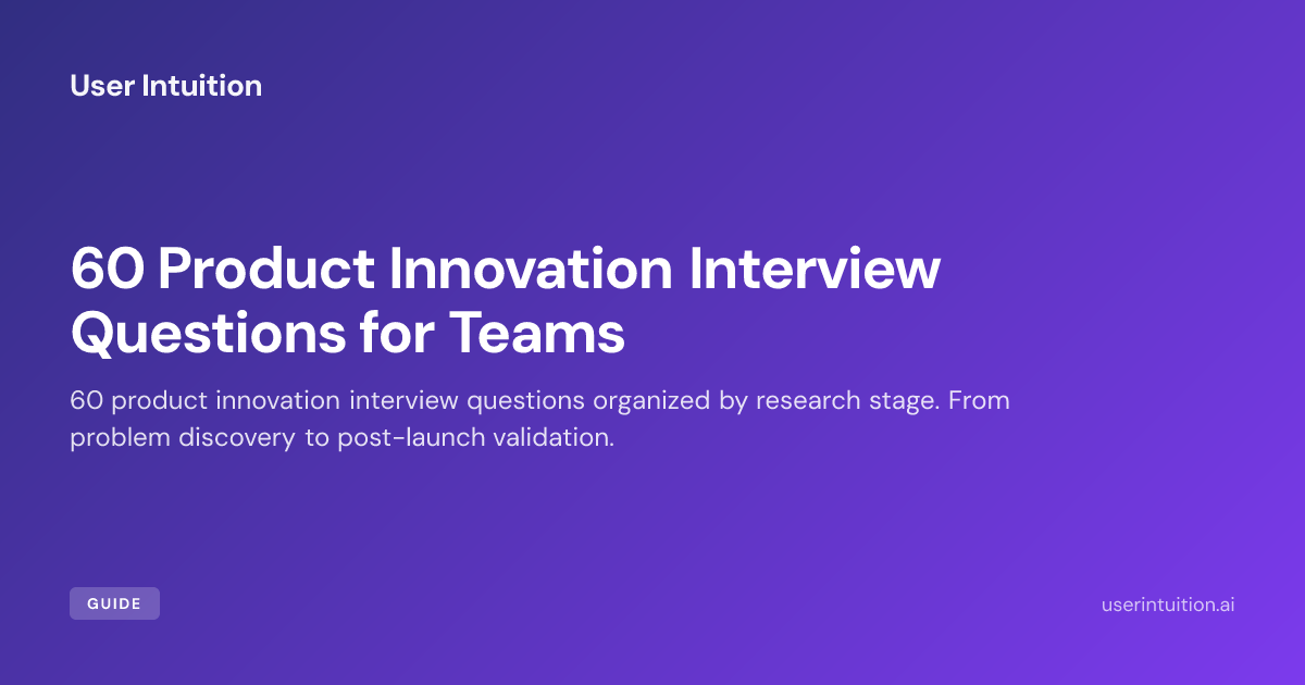 Dukes Innova Questions 60 Product Innovation Interview Questions for Teams