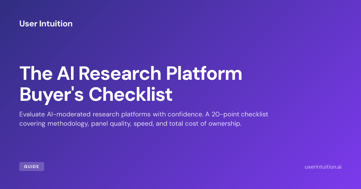 The AI Research Platform Buyer's Checklist