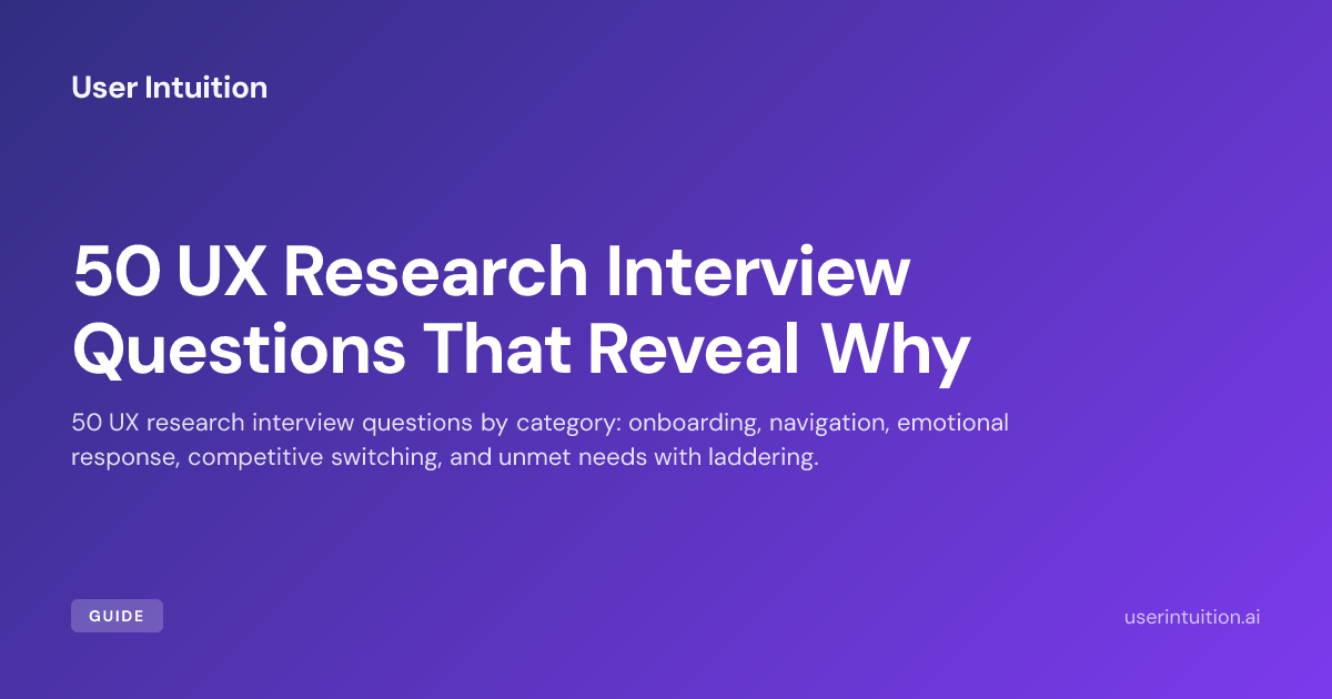 50 UX Research Interview Questions That Reveal Why