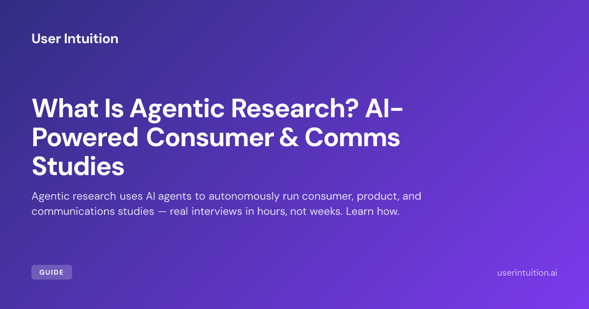 What Is Agentic Research? AI-Powered Consumer & Comms Studies