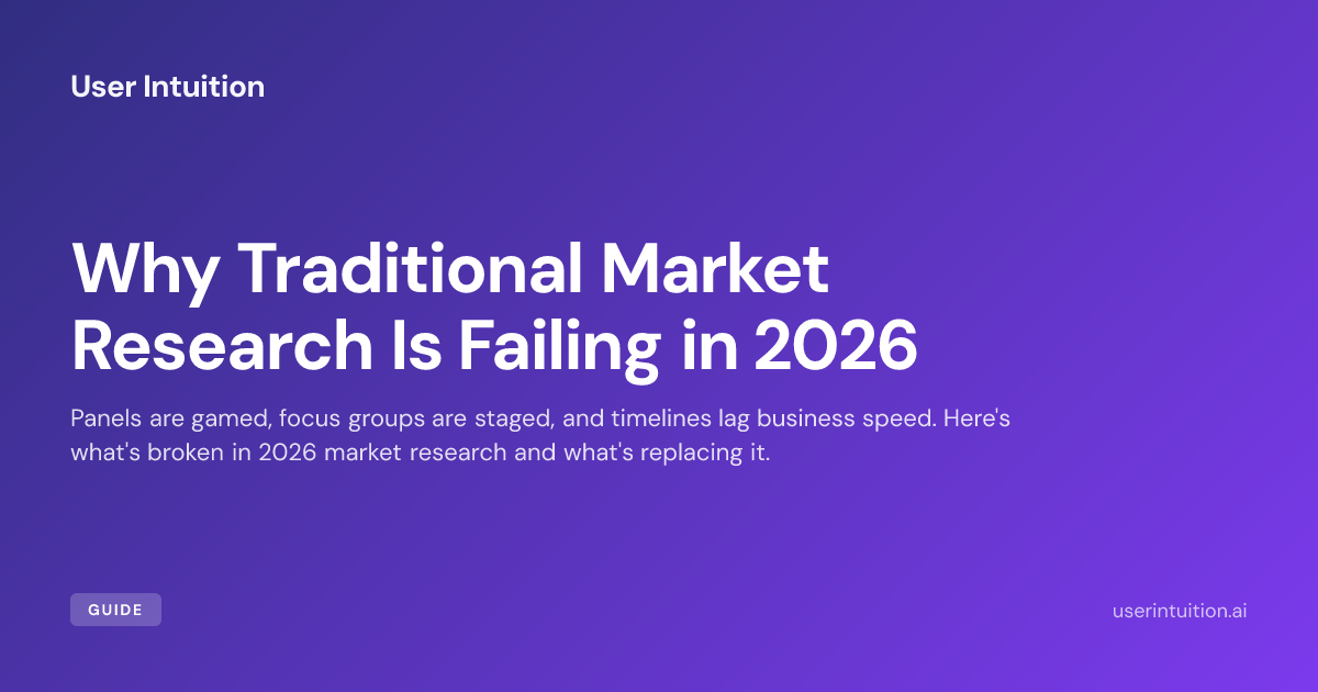 Why Traditional Market Research Is Failing in 2026