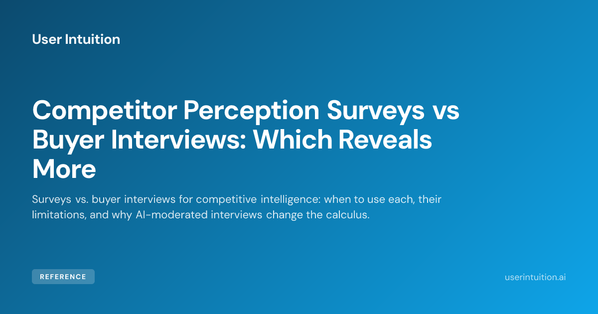 Subcom Interviews Competitor Perception Surveys vs Buyer Interviews: Which Reveals More