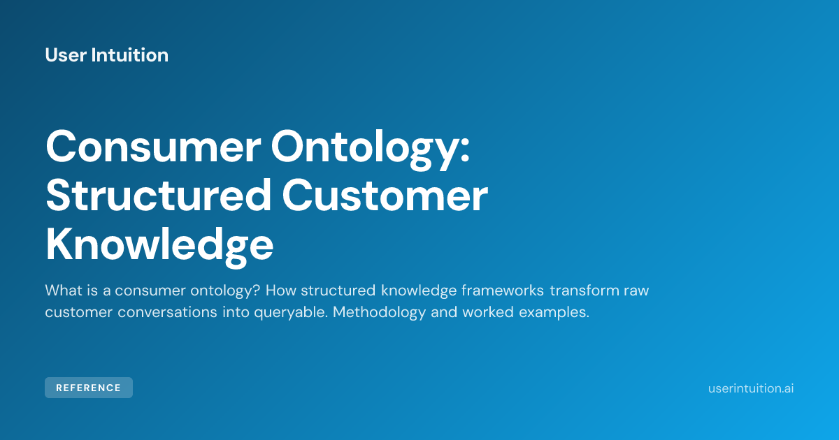 Consumer Ontology: Structured Customer Knowledge