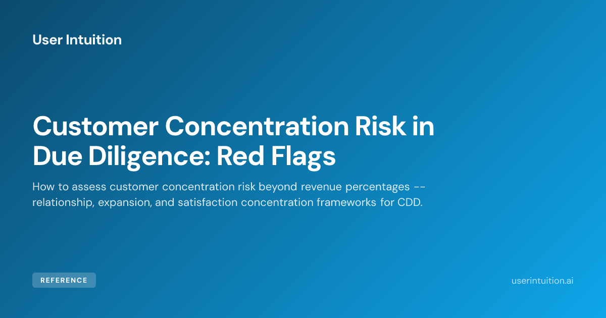 Customer Concentration Risk in Due Diligence: Red Flags