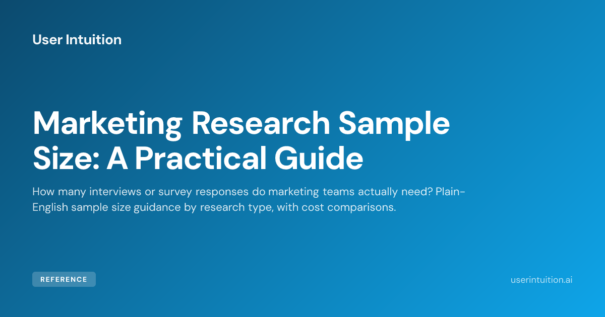 Marketing Research Sample Size: A Practical Guide