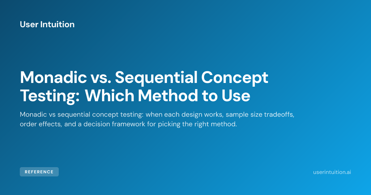 Monadic vs. Sequential Concept Testing: Which Method to Use