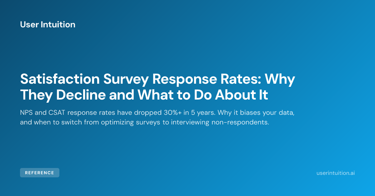 Rate Intuitive Satisfaction Survey Response Rates: Why They Decline and What to Do ...