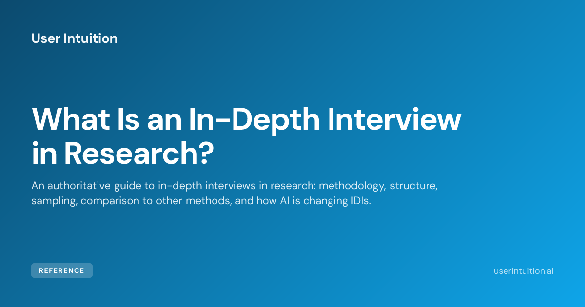 What Is An In Depth Interview In Research 